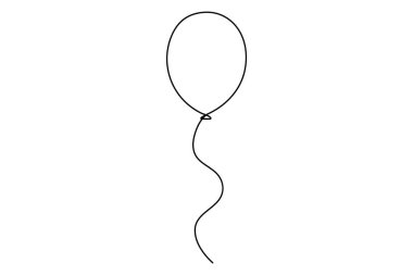 Balon simgesi. Balon vektör simgesi web için anahat çizimi