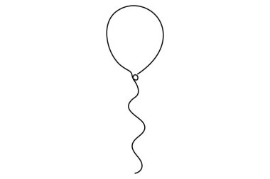 izole edilmiş balon simgesi vektörü