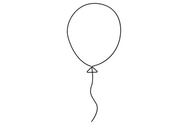 Balon simgesi, anahat stili