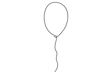 Tek bir balonun vektör çizimi