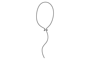 Vektör el çizimi çizimi. Balon. Balon. beyaz arkaplanda izole.
