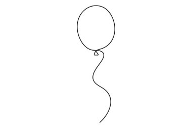 Balon simgesi, anahat stili