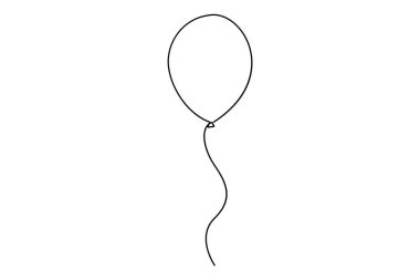 balon simgesi, vektör illüstrasyonu