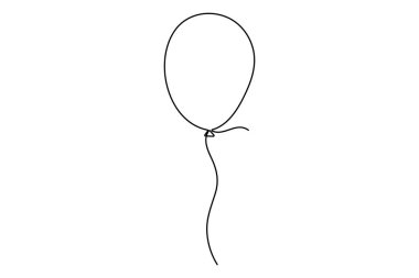 El çizimi balon. Karalama stili. vektör illüstrasyonu.