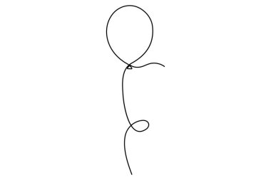 Uzun ipli bir kadının el çizimi