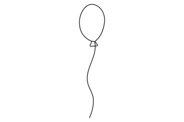 bir çizgi çizim balonu, vektör çizim tasarımı