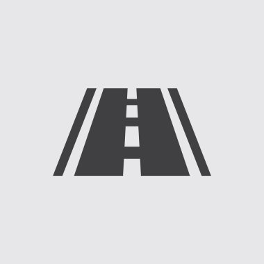 Yol simgesi, sokak temalı tasarımlar için uygun.