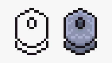 Bilgisayar faresi pikseli resim ikonu vektör resimlemesini ayarla.