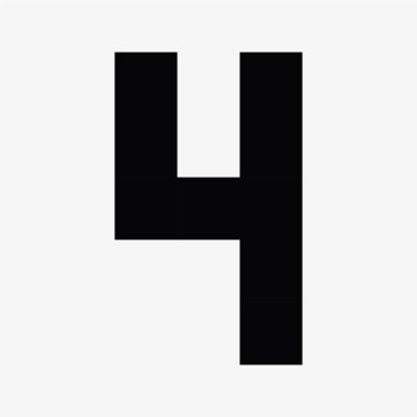 4 numaralı piksel resim vektör illüstrasyonuName.