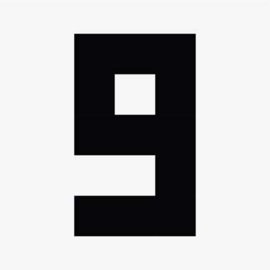 9 piksel resim ikonu vektör illüstrasyonu.