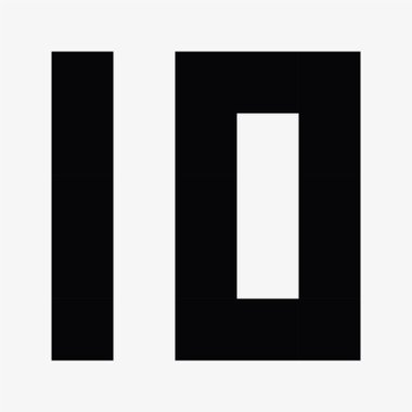 10 numaralı piksel resim vektör illüstrasyonuName.