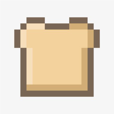 ekmek pikseli sanat simgesi vektör illüstrasyonu.