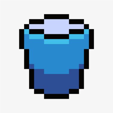 Çöp kutusu pikseli sanat simgesi çizimi.