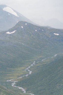 Norveç 'teki dağ manzarası.