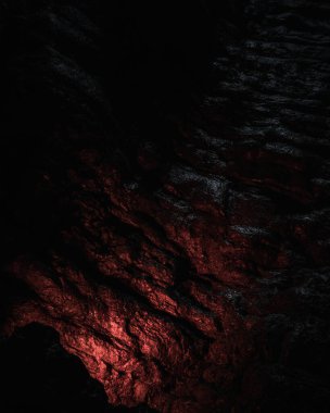 Siyah desenli kırmızı kaya arkaplanı.