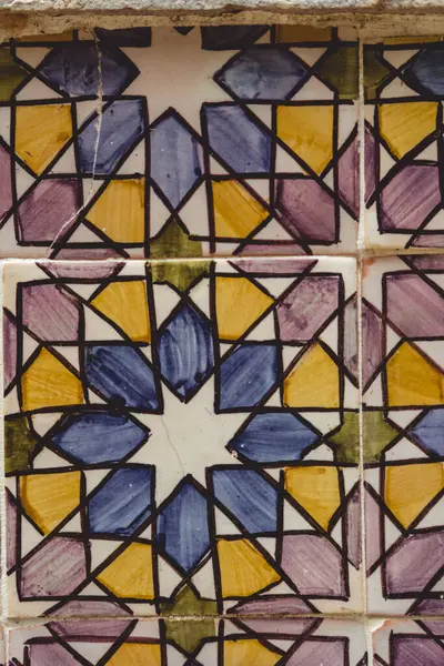 Renkli seramik fayansların ayrıntıları