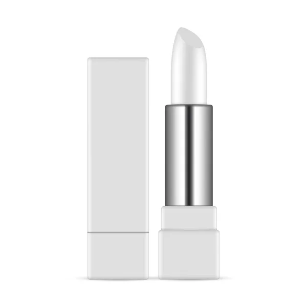Leere Rechteckige Lippenstift Attrappe Für Ihr Produktdesign Isoliert Auf Weißem — Stockvektor
