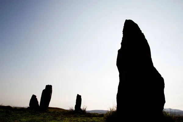 苏格兰刘易斯岛Callanish石圈的轮廓 — 图库照片