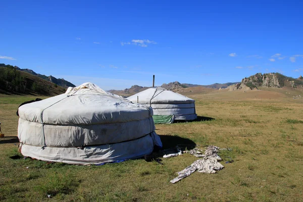 stock image A traditional Yurt or Ger in the area of Gorkhi-Terelj National Park, Mongolia