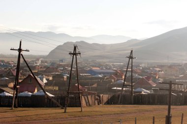 Ulaanbaatar yakınlarındaki Ger ilçesi, Moğolistan