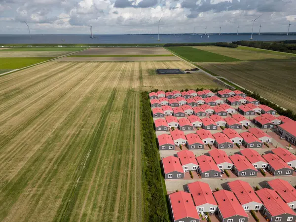 Close Houses Seasonal Workers Agricultural Area Flevoland Holland — Stock Photo, Image