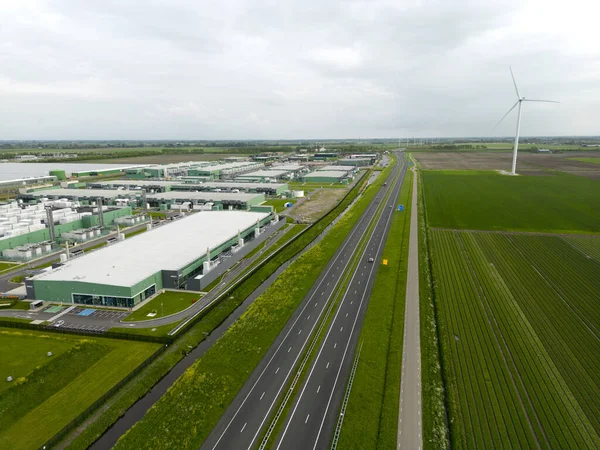 Vista Aérea Gran Centro Datos Noord Holland Países Bajos — Foto de Stock