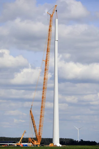 Строительство Ветрогенератора Флеволанд Нидерланды — стоковое фото