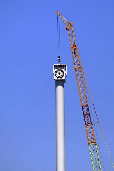Construction Windturbine Flevoland Netherlands — Stock Photo, Image