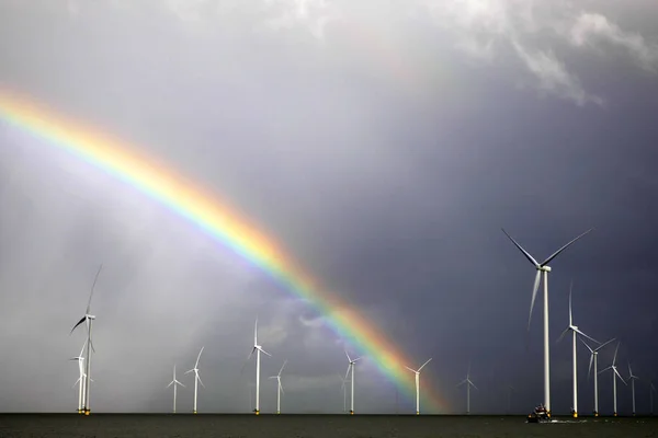 Bouw Van Een Windturbine Flevoland Nederland — Stockfoto