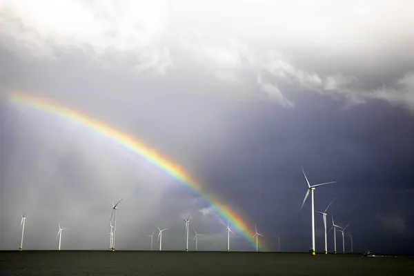 Bouw Van Een Windturbine Flevoland Nederland — Stockfoto