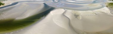 Aerial view of the Bay of Somme near Le Crotoy, France clipart