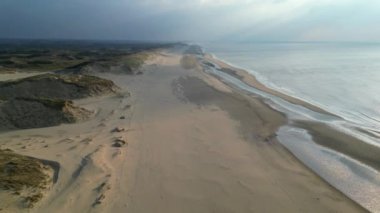 Bloemendaal aan Zee yakınlarındaki kıyı manzarası, Kuzey Hollanda, Hollanda