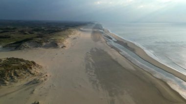Bloemendaal aan Zee yakınlarındaki kıyı manzarası, Kuzey Hollanda, Hollanda