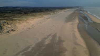 Bloemendaal aan Zee yakınlarındaki kıyı manzarası, Kuzey Hollanda, Hollanda
