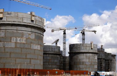 Bir limanda Petrokimya tankları, Rotterdam, Hollanda
