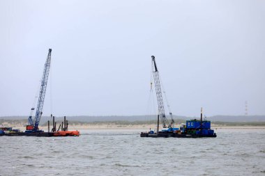 Ameland, Hollanda - 29 Haziran 2024 - Hollandalı SeaQurrent şirketi yenilikçi sürdürülebilir bir gelgit enerji dönüştürücüsü olan TidalKite