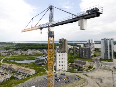 Aerial view of Almere Poort, The Netherlands clipart