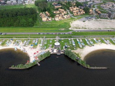 Aerial view of Almere Poort, The Netherlands clipart