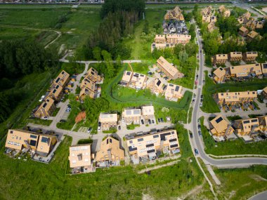 Aerial view of Almere Poort, The Netherlands clipart