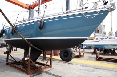 Hollanda, Almere Poort 'ta bir marina manzarası