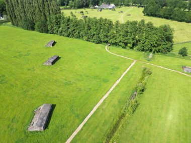 Aerial view of the green area of Oud Amelisweerd in Utrecht, The Netherlands clipart