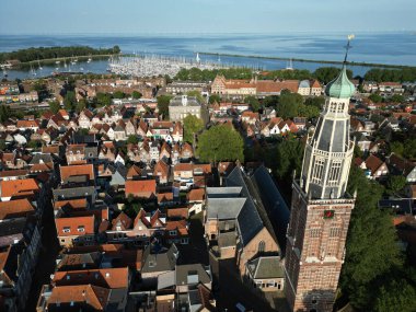 View of the Zuiderkerk in the village of Enkhuizen, The Netherlands clipart