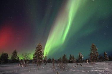 Kuzey Finlandiya, Kiilopaa 'da Aurora Borealis görüldü