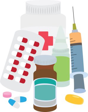 Bir ilaç vektör sanatı. 