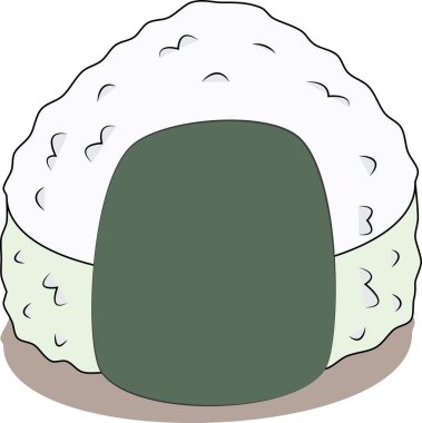 Japon pirinç topu veya onigiri vektör sanatı.