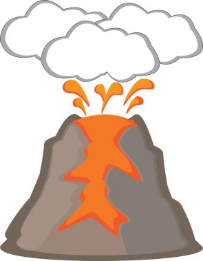 Bir yanardağın vektör sanatı.