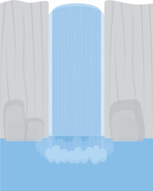 Bir su düşüşü vektör sanatı. 