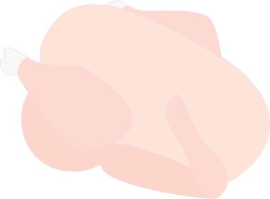 Ham bir tavuğun vektör sanatı.