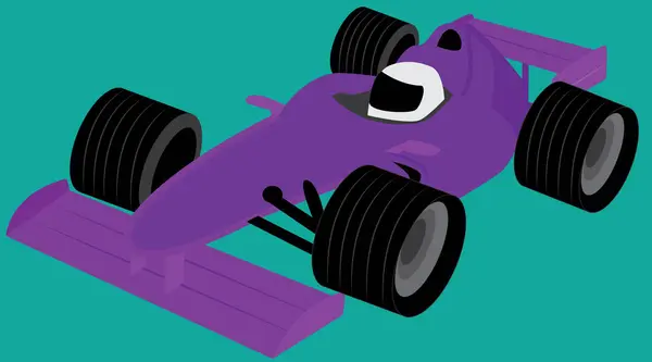 F1 yarış arabasının arka planı olan bir vektör sanatı.