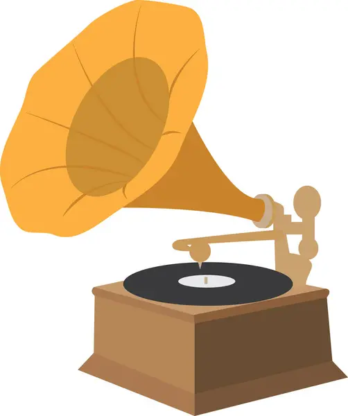 Bir gramofonun vektör sanatı. 